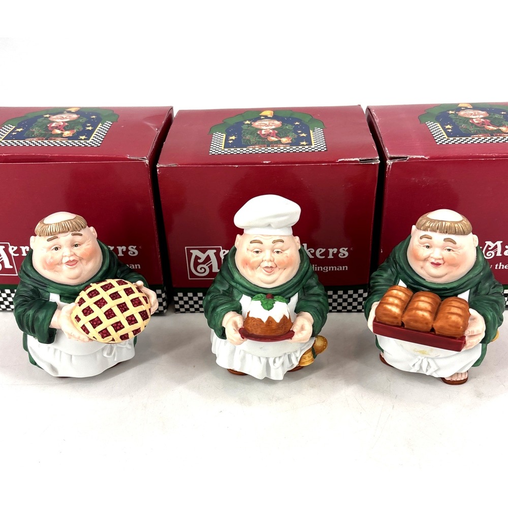 Dept 56 Merry Makers Baking Lot Simon Pieman, Percival Puddingman, Breadman